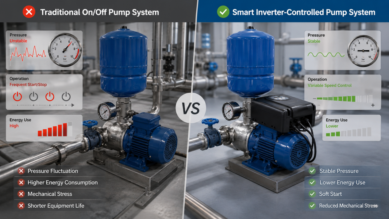 traditonal pump system and Smart inverter