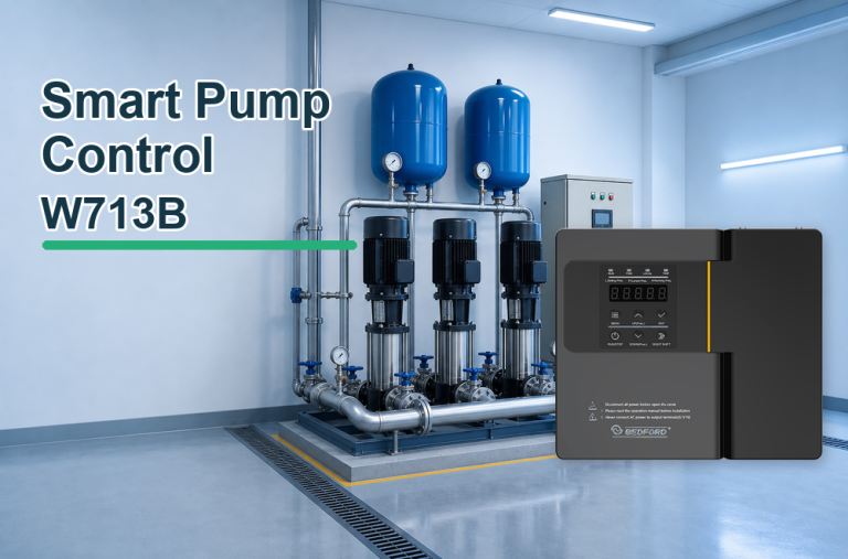 smart pump control with W713B water pump inverter for water infrastructure projects