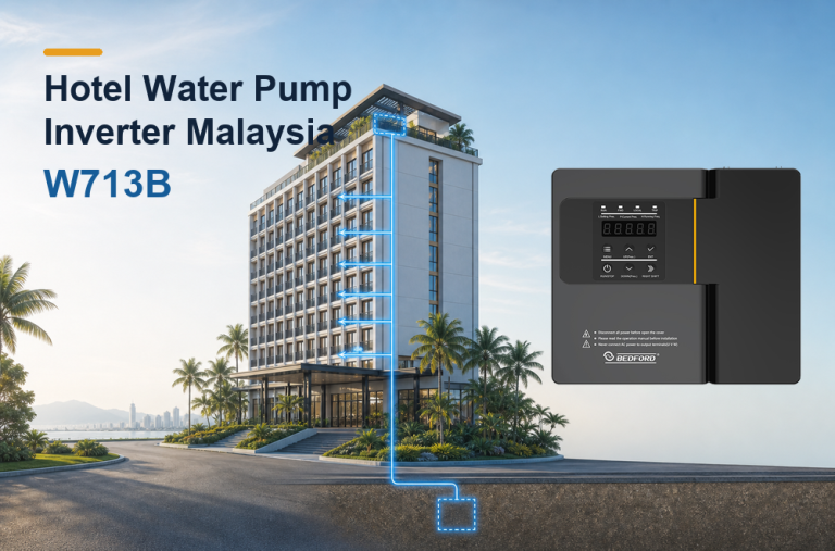 hotel water pump inverter Malaysia project using BEDFORD W713B for hotel water supply