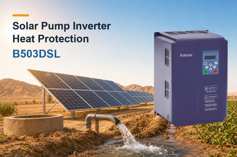 solar pump inverter heat protection for Middle East deep well irrigation using BEDFORD B503DSL