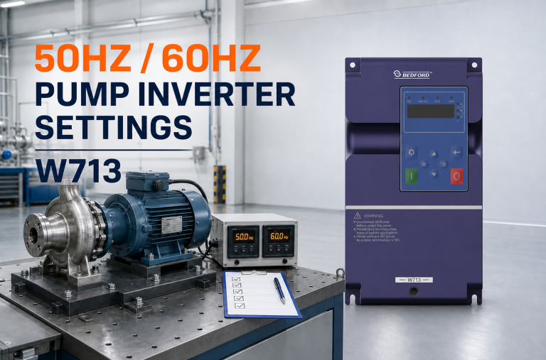 50Hz 60Hz pump inverter settings for BEDFORD W713 export pump package