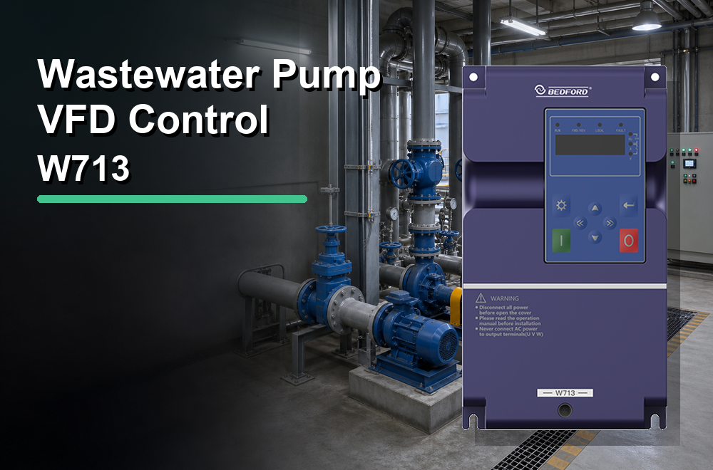 Water pump inverter for wastewater pump VFD control and energy saving