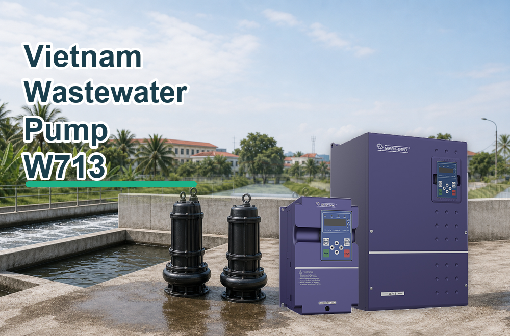 Vietnam wastewater pump control with W713 water pump inverter