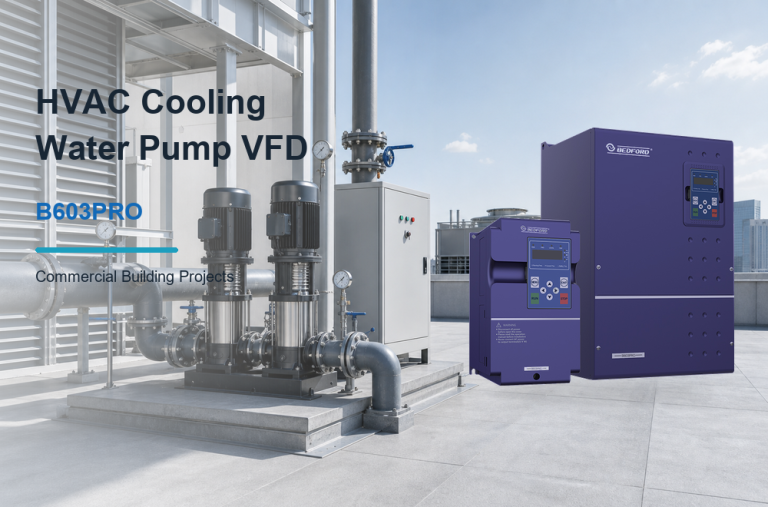 HVAC cooling water pump VFD application with BEDFORD B603PRO for commercial building pump systems