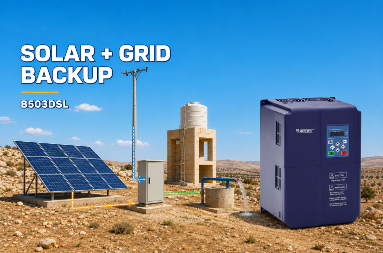 solar pump inverter AC DC input plan with B503DSL in Jordan