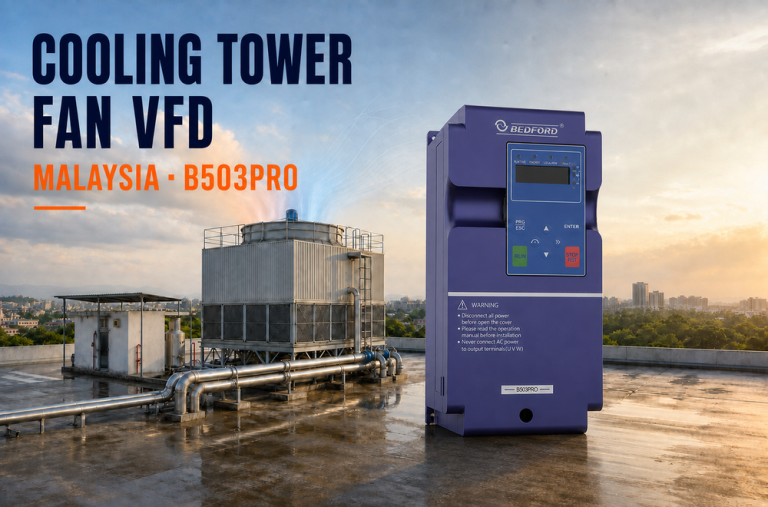 Malaysia cooling tower fan VFD B503PRO commissioning in tropical conditions