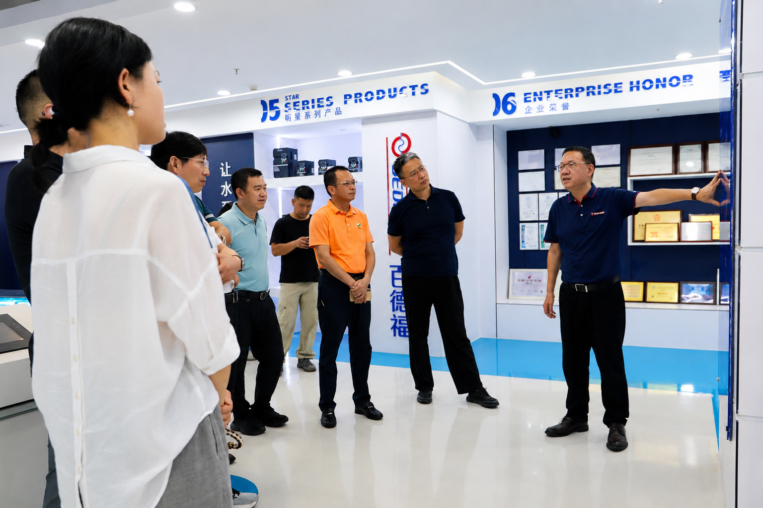 Interacting in the exhibition hall