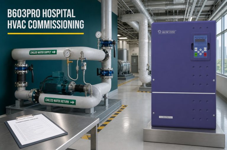 Malaysia hospital HVAC pump VFD commissioning with BEDFORD B603PRO