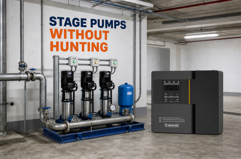 multi-pump booster system staging with W713B control