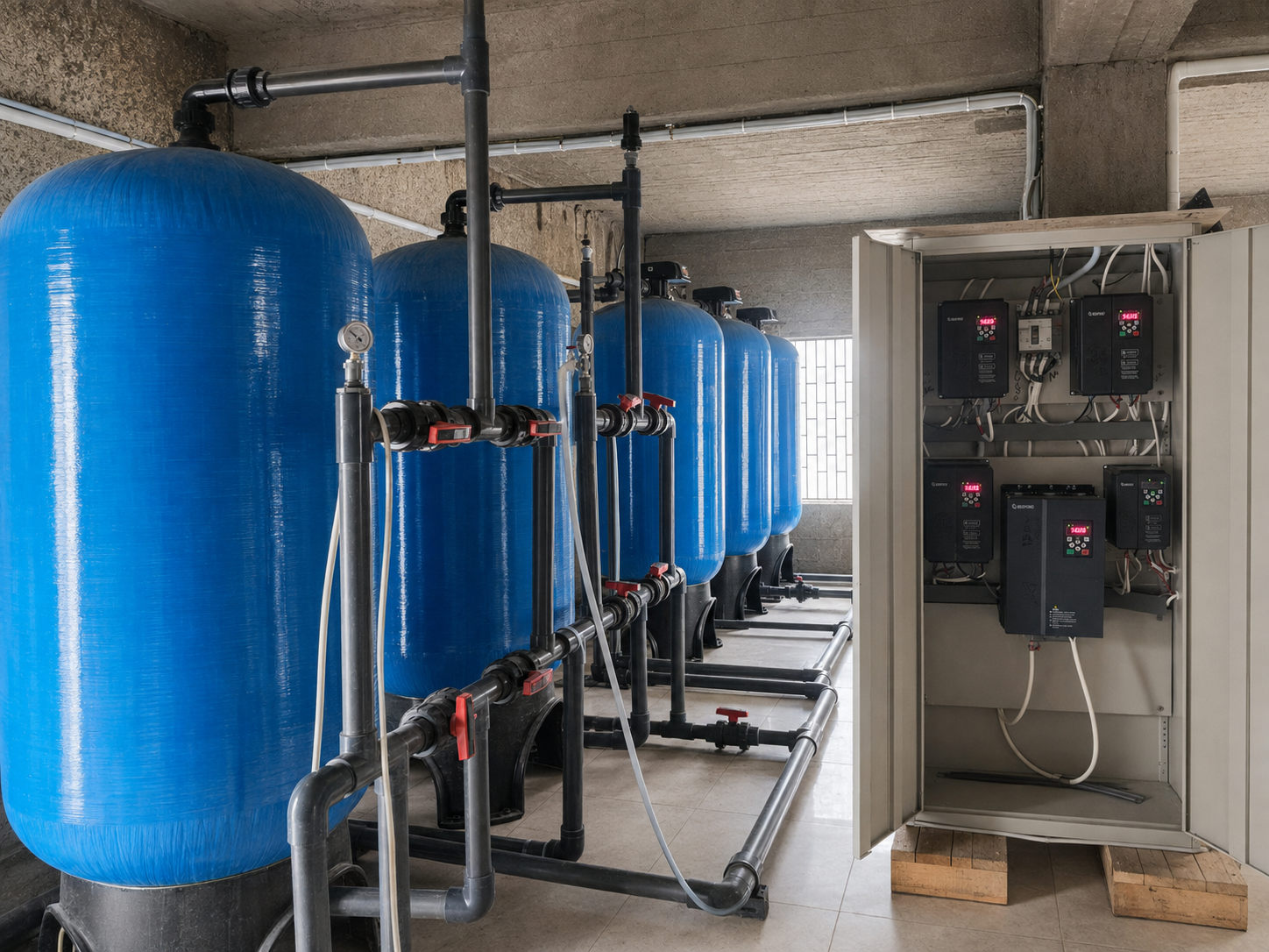 Filter Tank and Variable Frequency Control Cabinet
