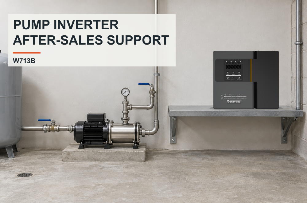 Water pump inverter after-sales support with BEDFORD W713B and a distributor fault report