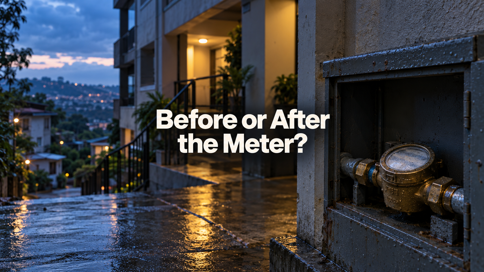 Antipolo apartment building where residents compare water supply inside and outside the property